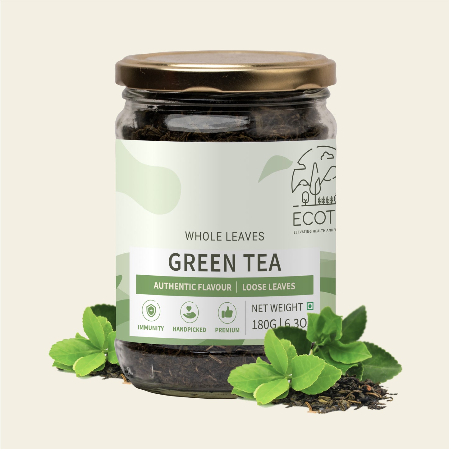 Ecotyl Green Tea Leaves From Darjeeling | Handpicked - 180g