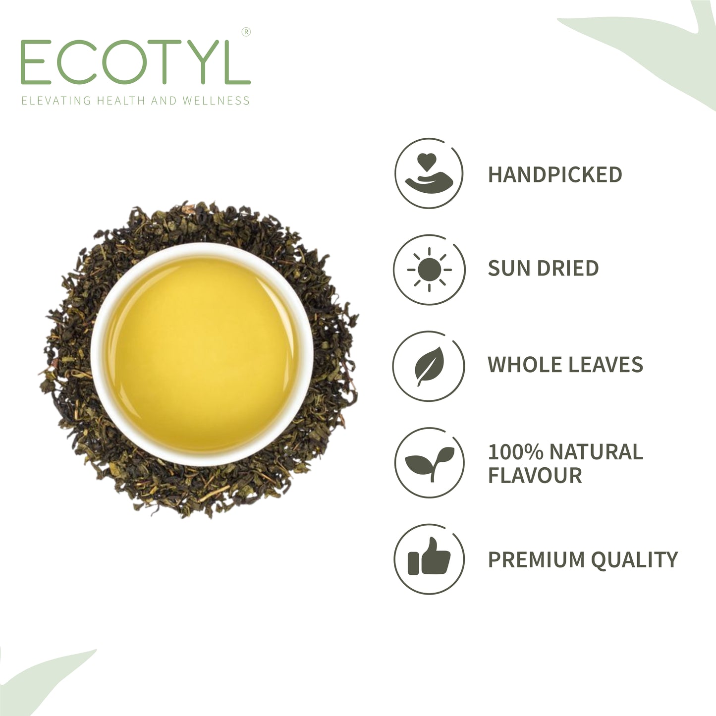 Ecotyl Green Tea Leaves From Darjeeling | Handpicked - 180g