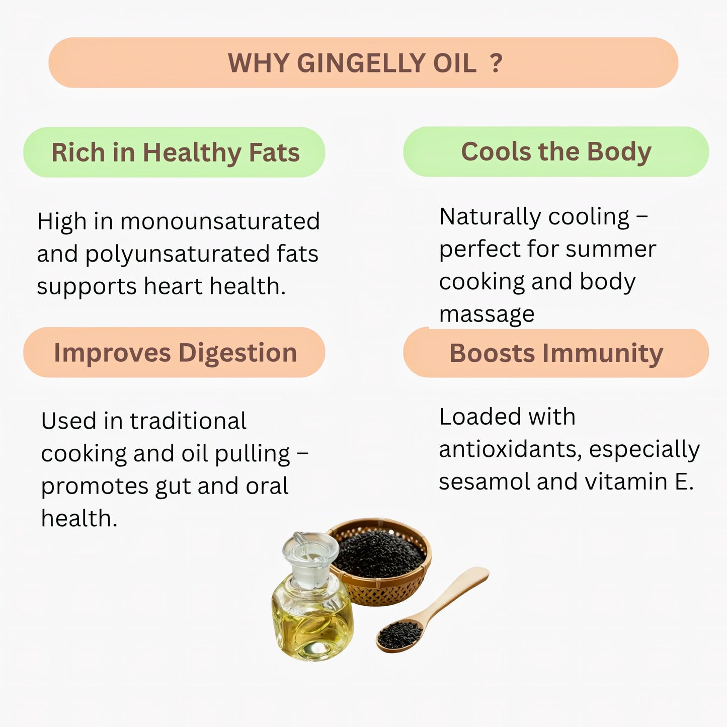 Thaiman Organic Gingelly Oil / Sesame Oil - 1 Litre - Orgoshops