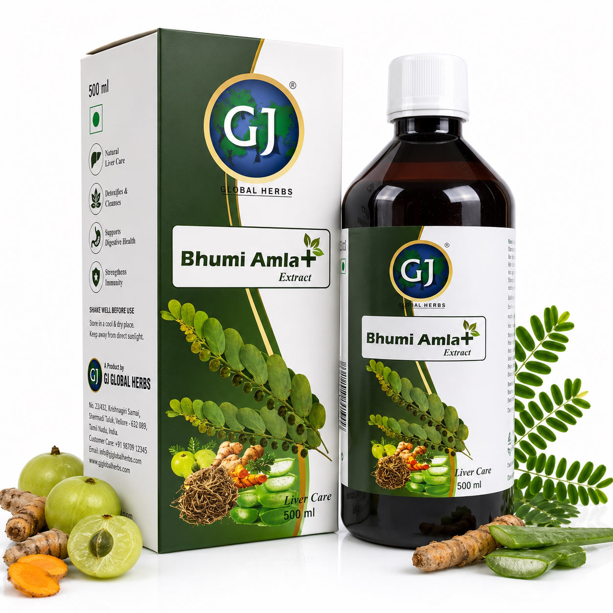 Gj Global Bhumi Amla Plus Juice - 500 ml