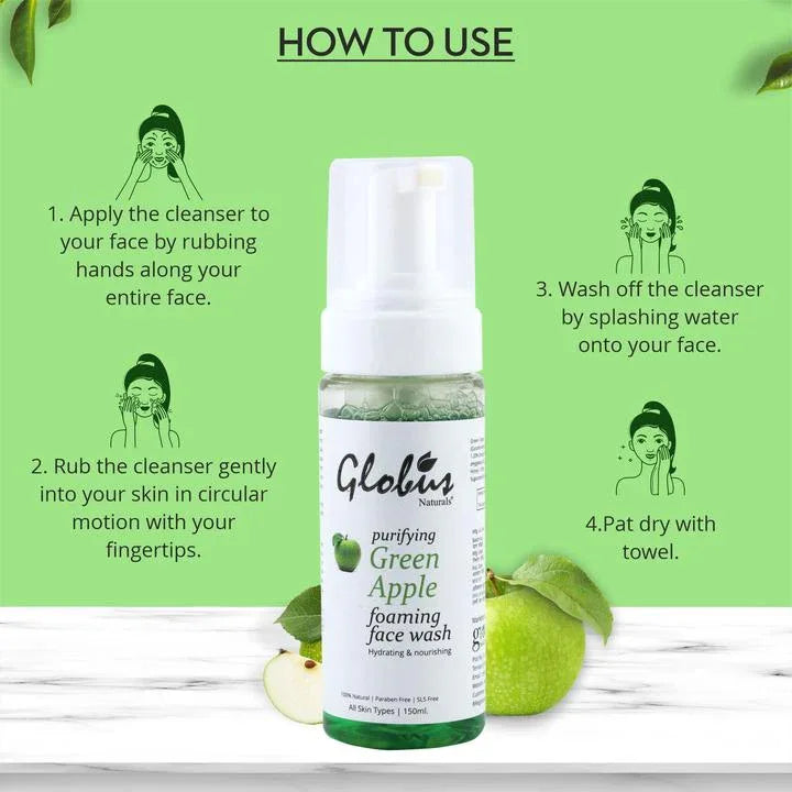 Purifying Green Apple Foaming Face wash 150ml - Orgoshops