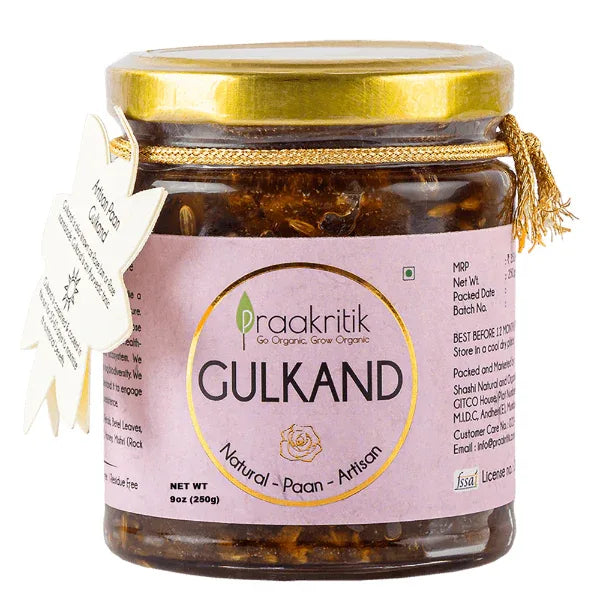 Praakritik Natural Paan Artisan Gulkand-250g - Orgoshops