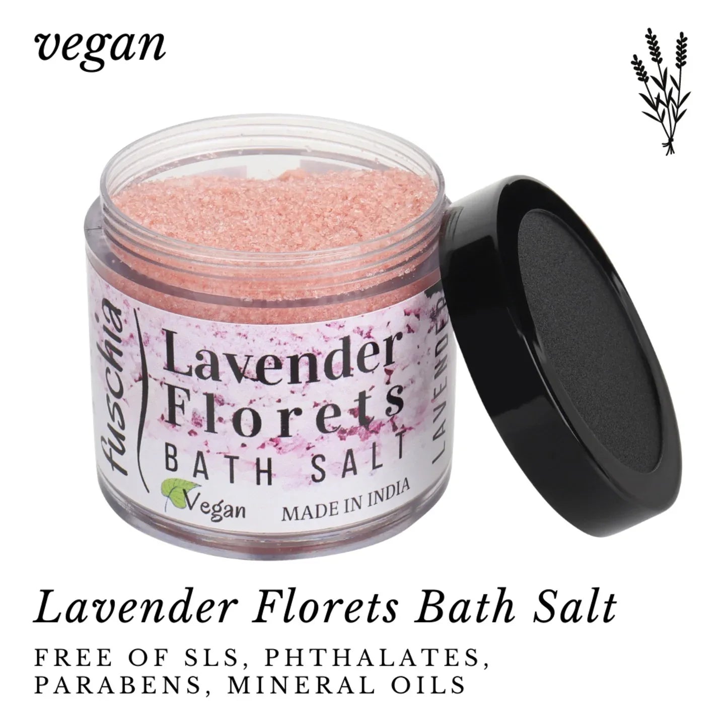 Fuschia Lavender Florets Bath Salt - 100g - Orgoshops