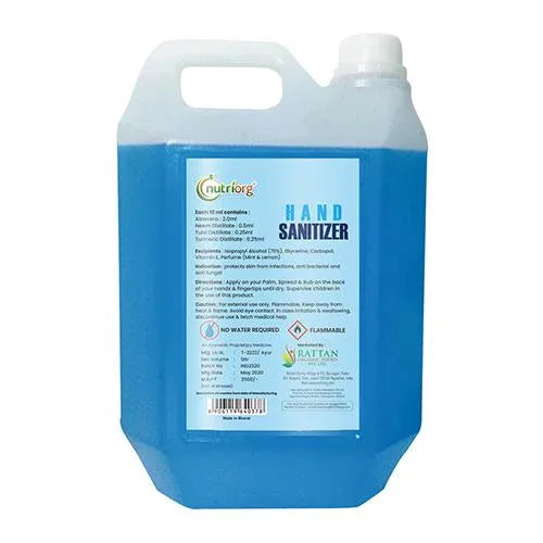 Nutriorg Elovra Liquid Hand Sanitizer - 5 ltr - Orgoshops