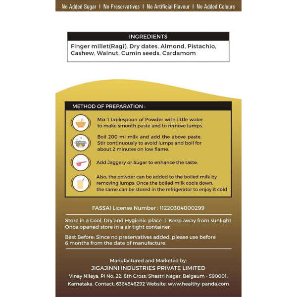 Healthy Panda : Ragi Dry Fruit Malt