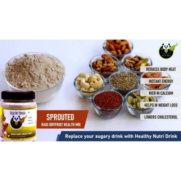 Healthy Panda : Ragi Dry Fruit Malt - Orgoshops