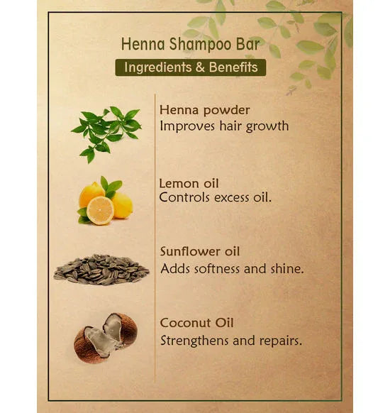 Ancient Living Henna Shampoo Bar - 50 g - Orgoshops
