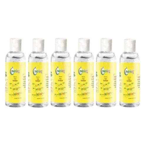 Nutriorg Elovra Gel Hand Sanitizer - 100 ml ( Pack of 6 ) - Orgoshops