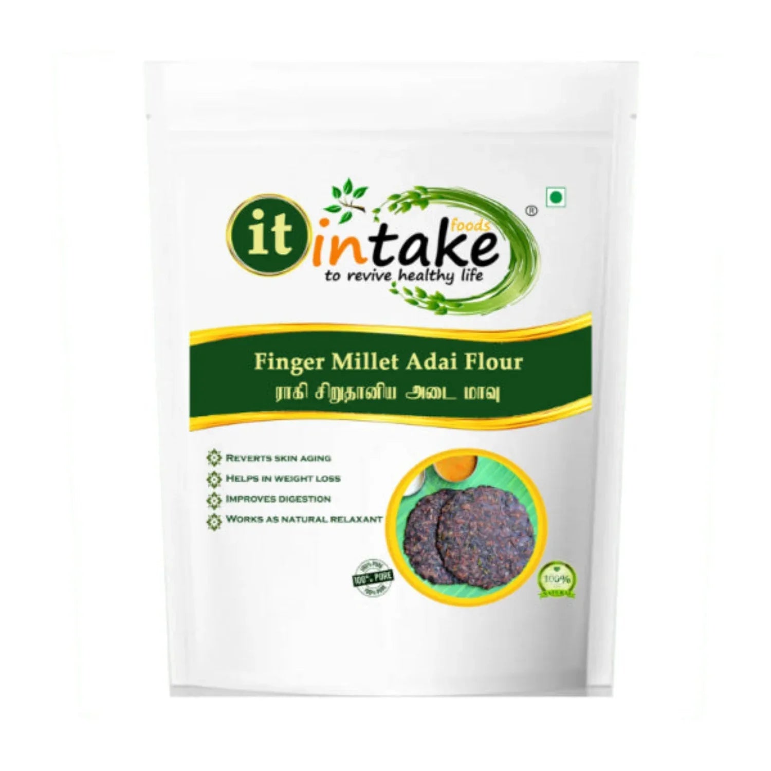 Intake Finger Millet Adai Flour / Ragi Adai Flour / Millet Adai Flour - 1 kg - Orgoshops