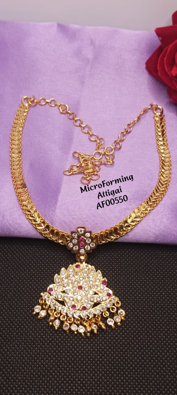 ஆர்எஸ் ஜூவல்லரி பாரம்பரிய லைட் வெயிட் அத்திகை | நெக்லஸ் | நெக் செட் பார்ட்டி வியர்