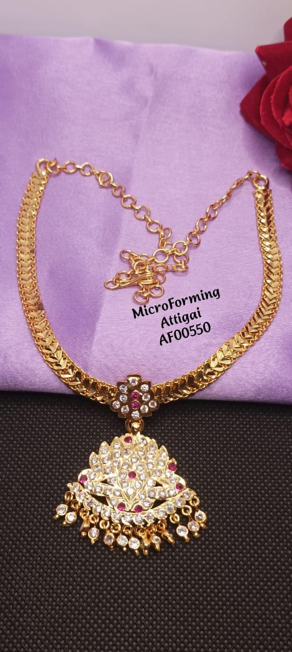 RS Jewelery Traditional Light Weight Attigai | Necklace | Neck Set Party Wear - Orgoshops