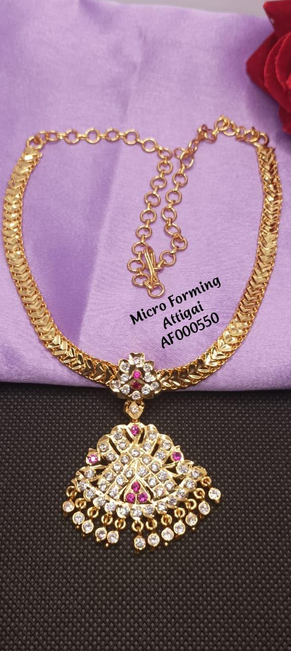 RS Jewelery Traditional Light Weight Attigai | Necklace | Neck Set Partywear - Orgoshops