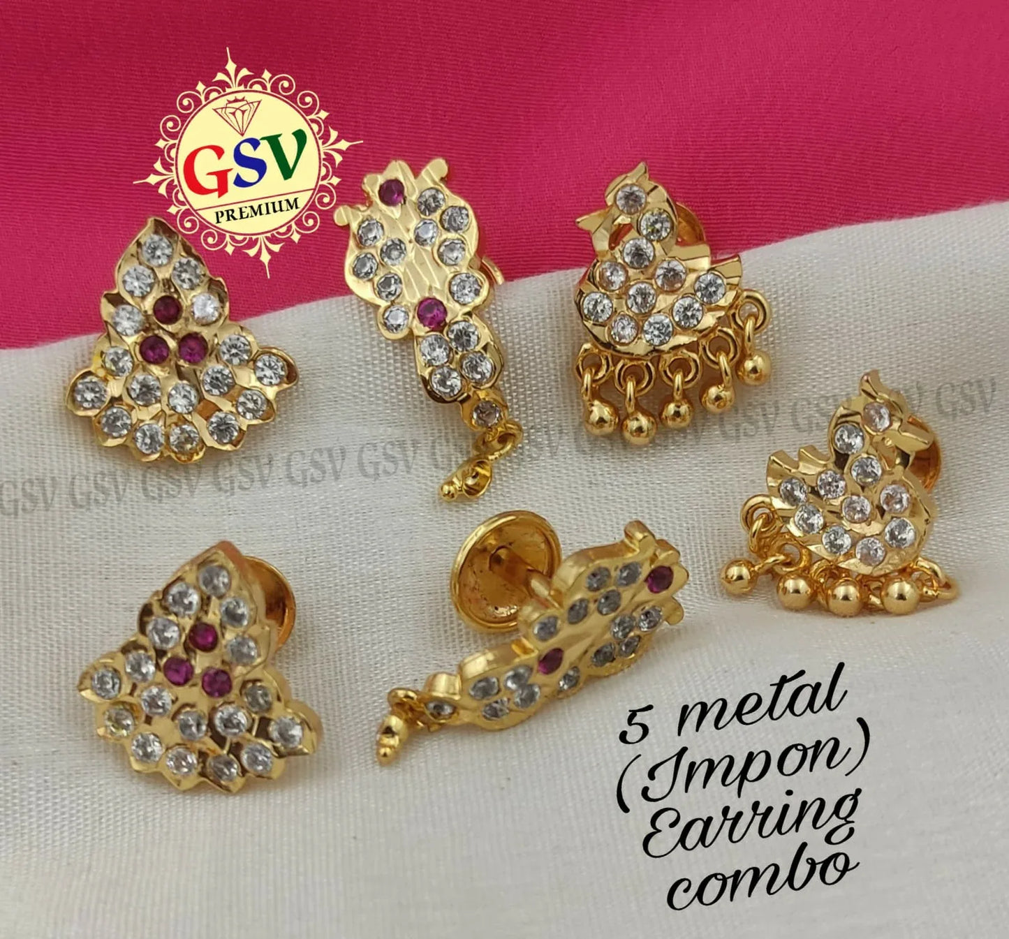 R.S Jewelery Stud / Ear Rings / Women Earrings / Studs For Women Combo / Thoodu For Womens Combo - Orgoshops