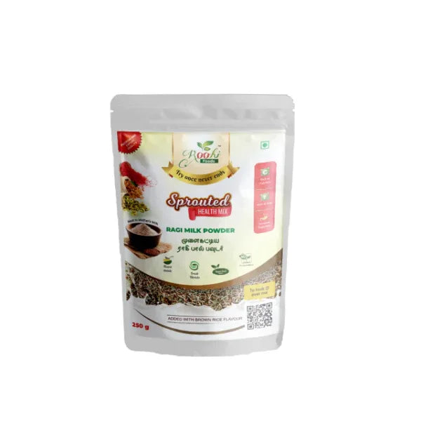 Roohi Sprouted / Mulaikattiya Ragi Milk Powder - 200 gram - Orgoshops