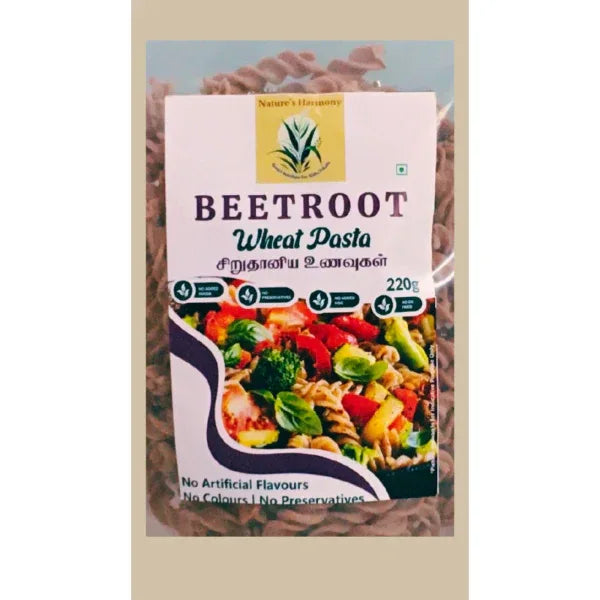 Nature's Harmony : Beertroot Wheat Pasta - 220 Grams - Orgoshops