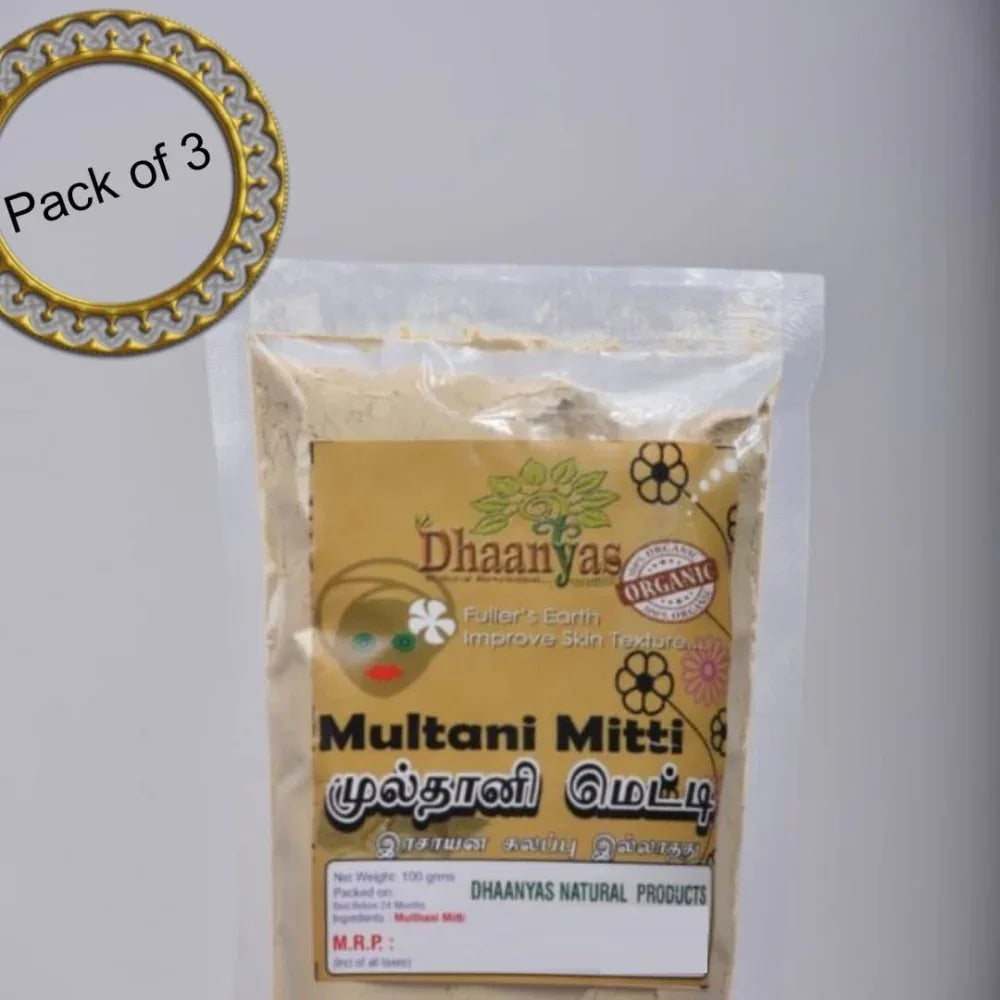 Dhaanyas Multhani Metti | தான்யாஸ் முல்தானி மெட்டி - 100 Gms - (Pack of 3) - Orgoshops