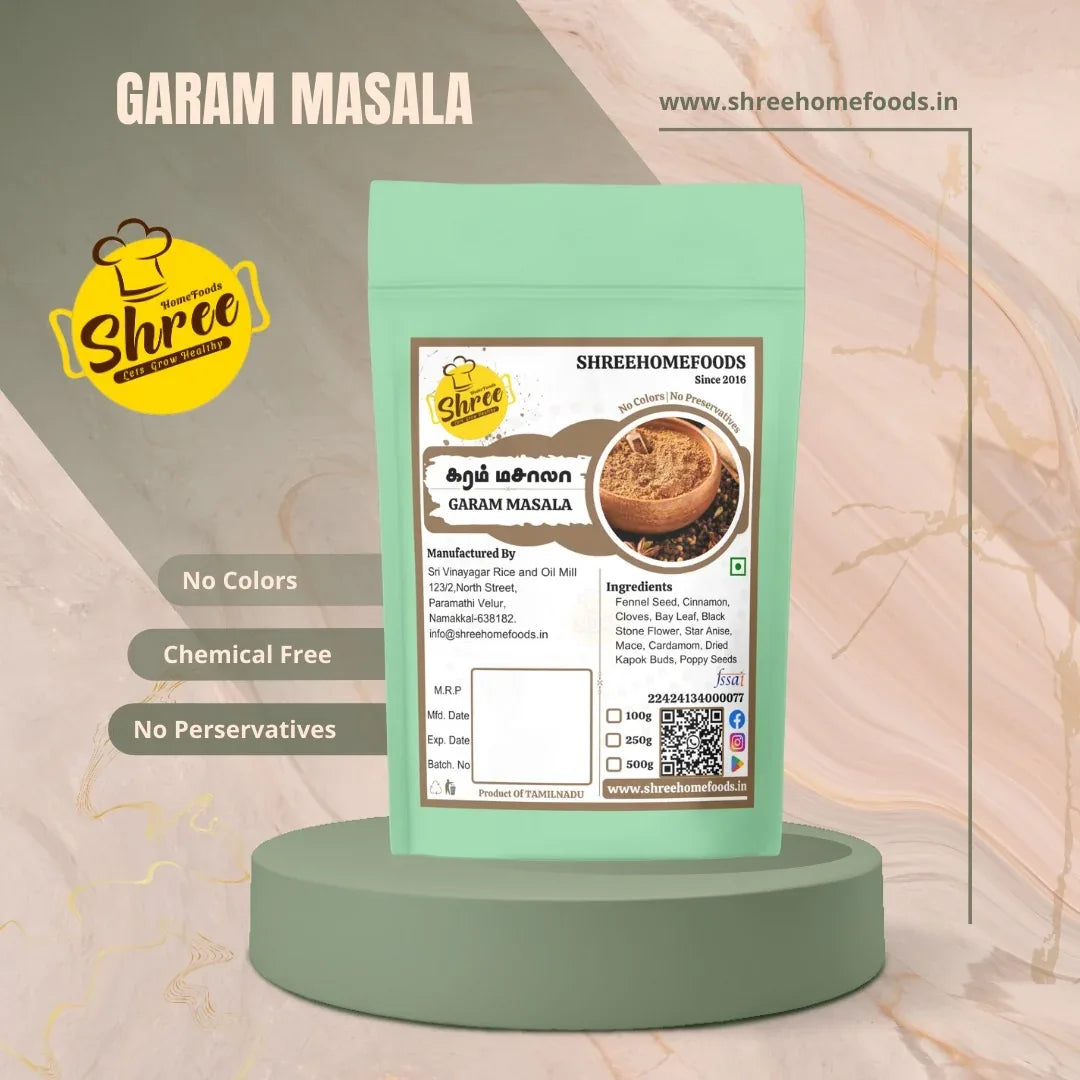 Shree Home Food Garam Masala - 250 g - Orgoshops