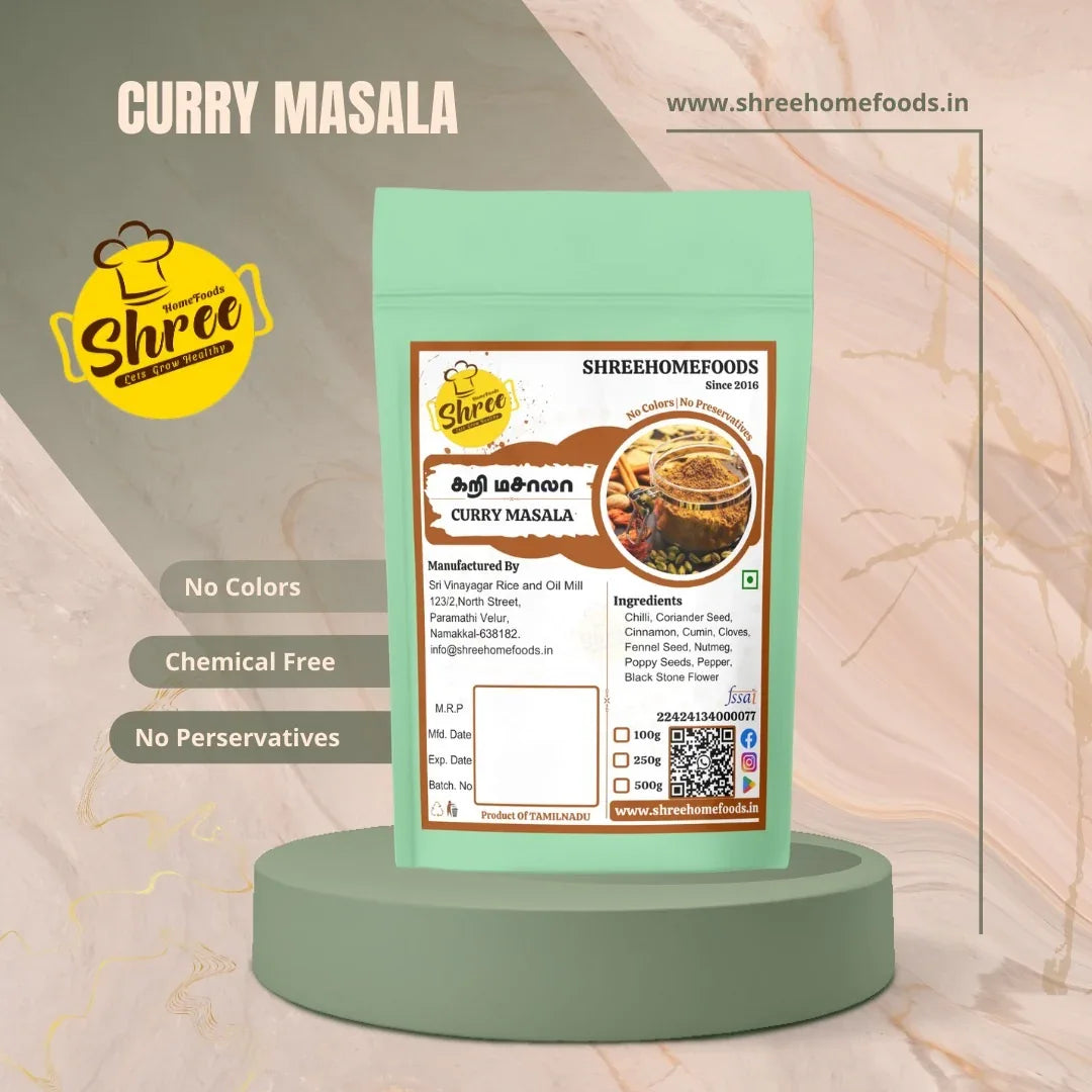 Shree Home Food Curry Masala - 250 g - Orgoshops