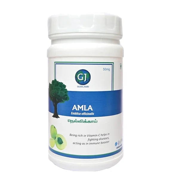Gj Global Dry Amla Powder | Nellikkai Powder - 50 mg - Orgoshops