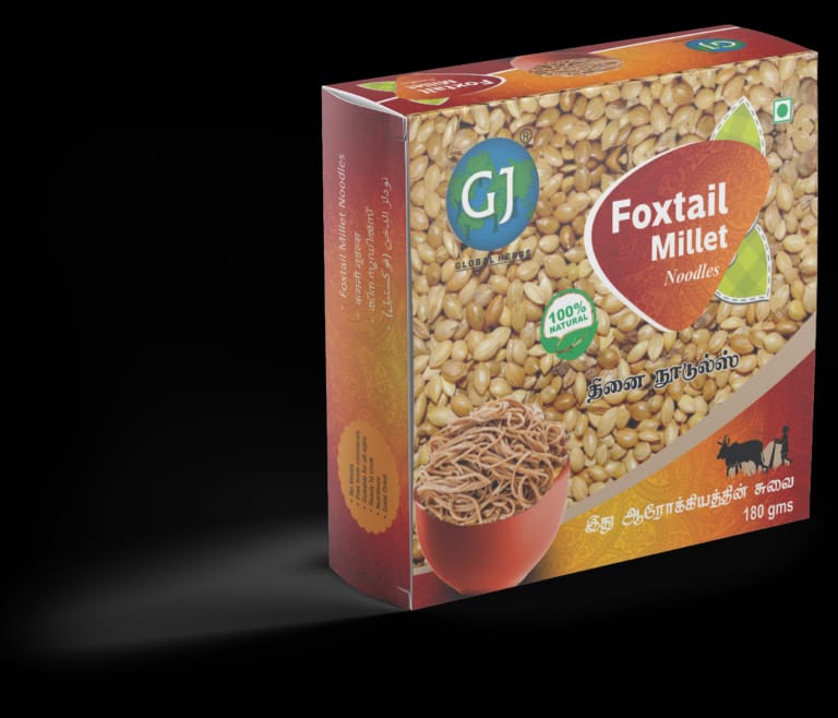 Gj Global Foxtail Millet Noodles | Thinai Noodles - 180 g (Pack of 2)