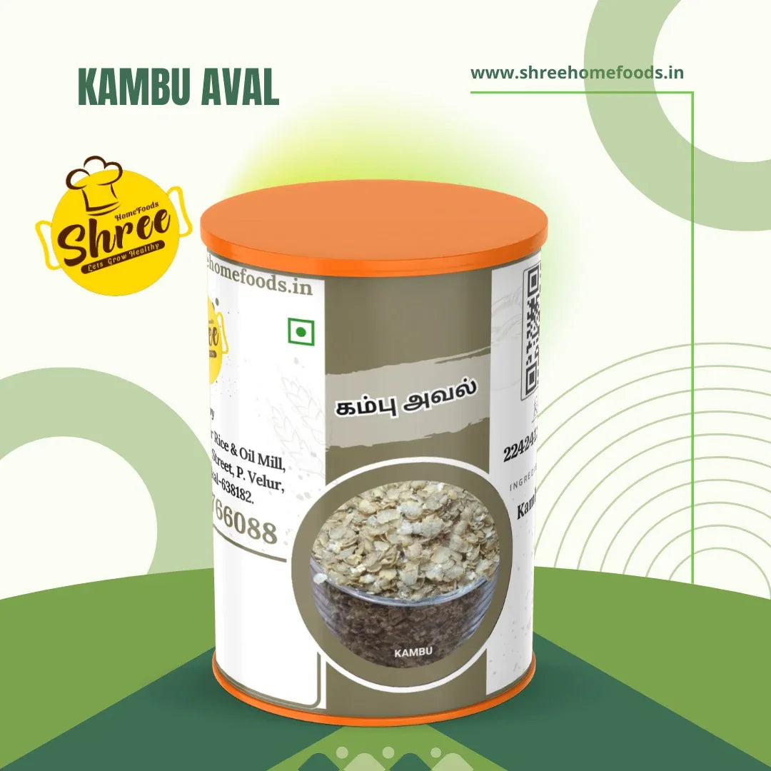 Shree Home Food Pearl Millet Flakes / Kambu Aval - 500 g - Orgoshops