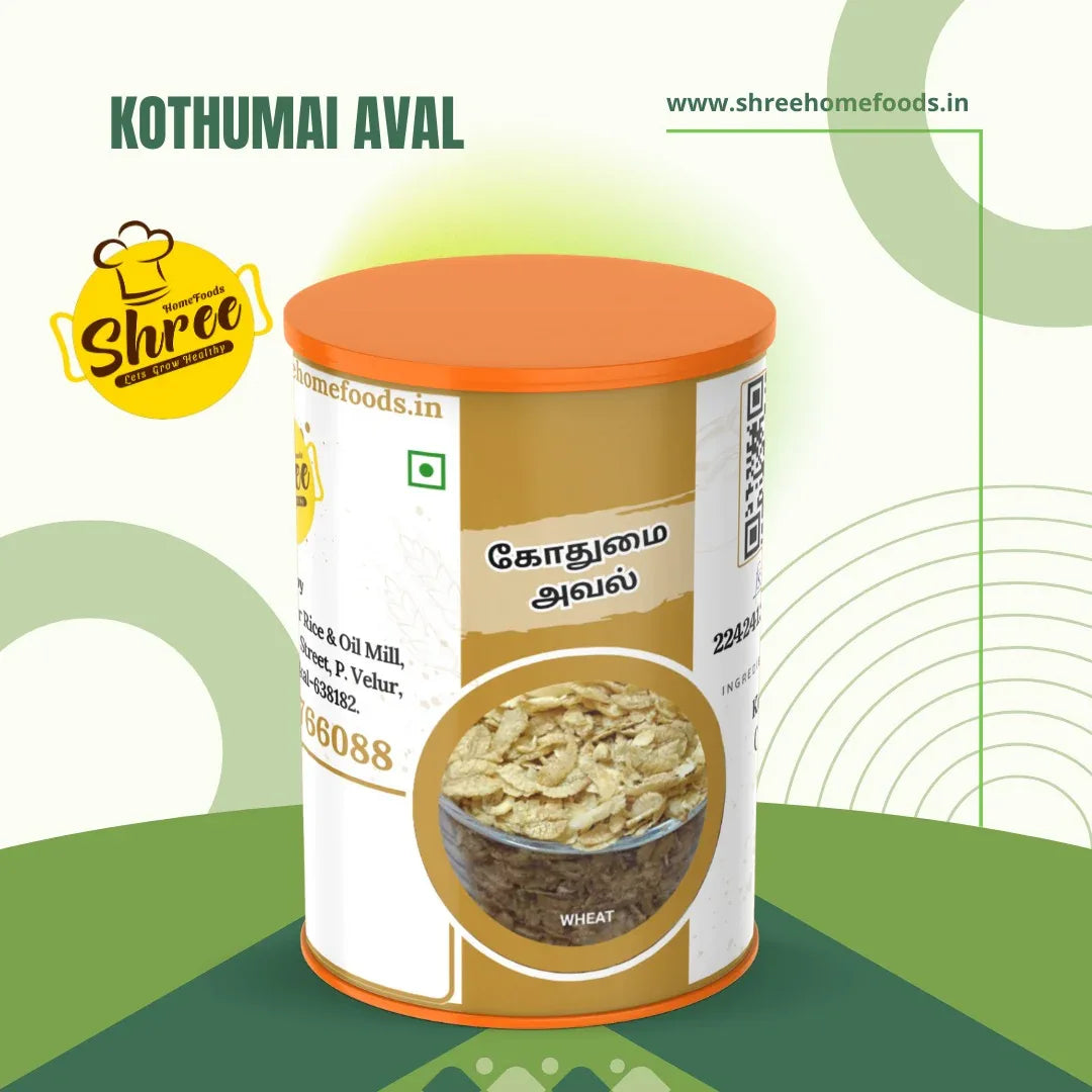 Shree Home Food Wheat Flakes / Gothumai Aval - 500 g - Orgoshops