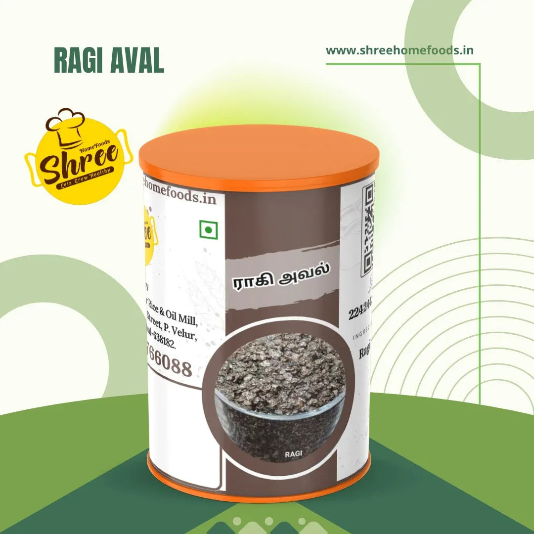 Shree Home Food Finger Millet Flakes / Ragi Aval - 500 g - Orgoshops
