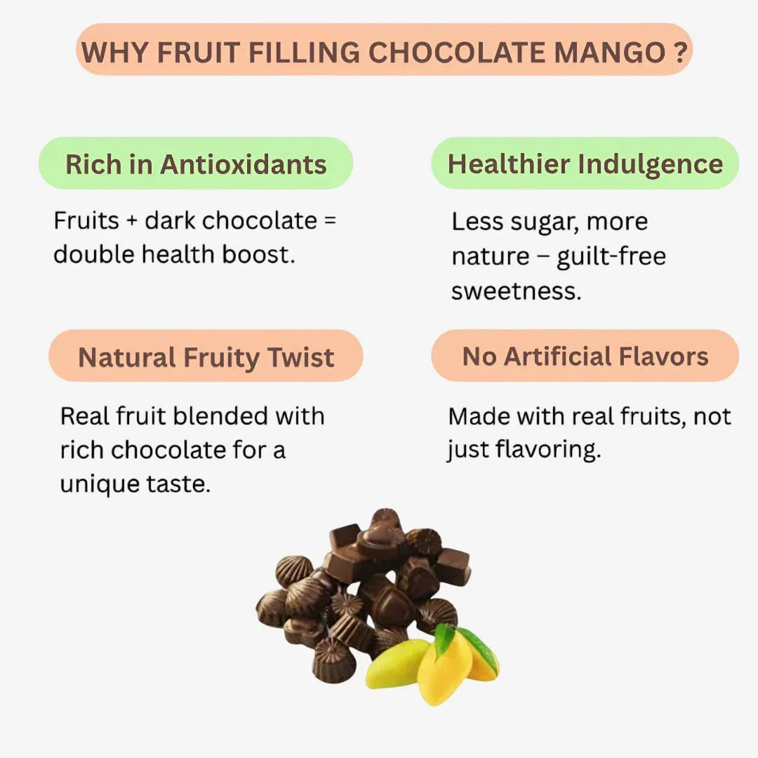 Amrutha Exports Fruit Filling Chocolate Mango - Orgoshops