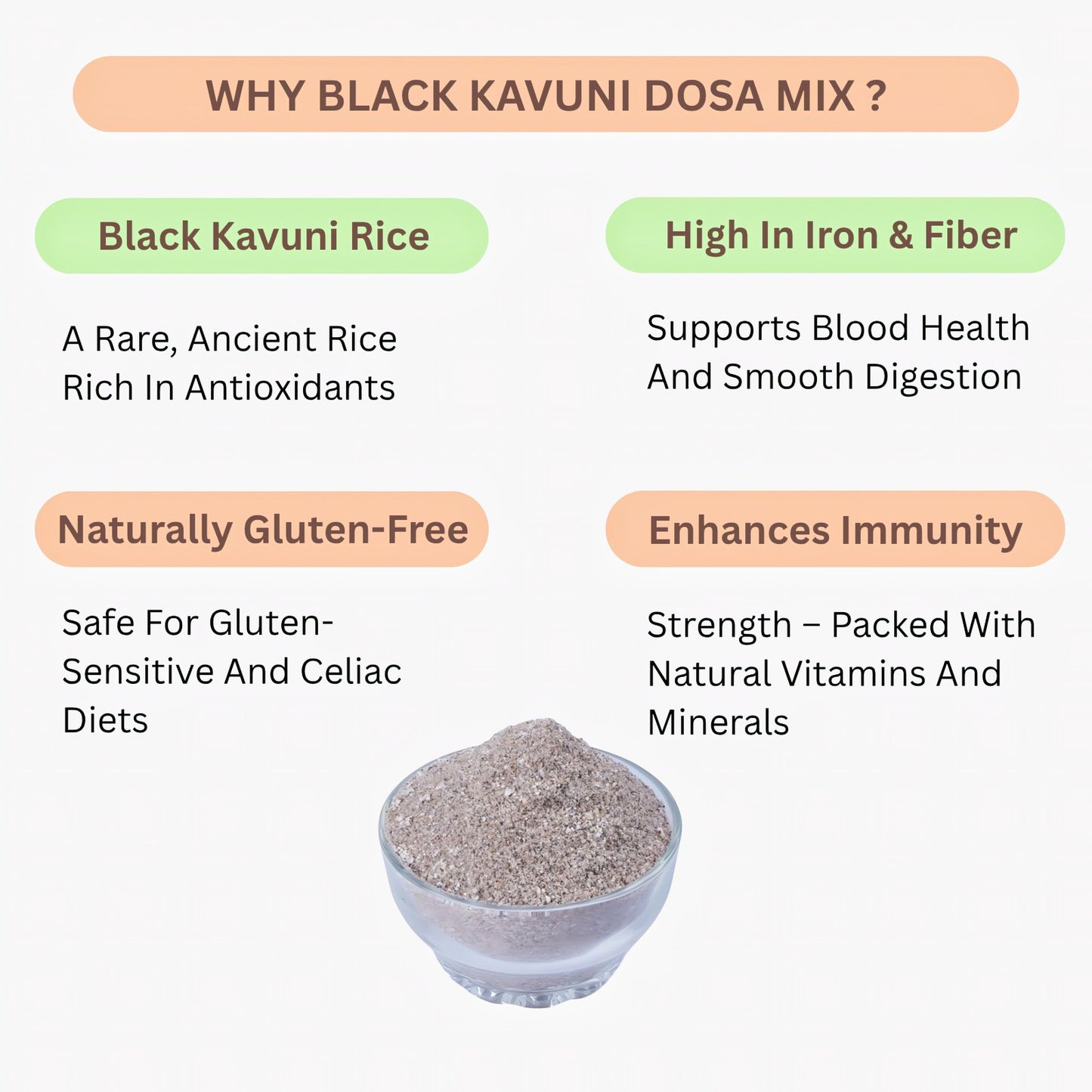 Araikkal Black Kavuni Dosa Mix / Karuppu Kavuni Dosa Mix - 500 g