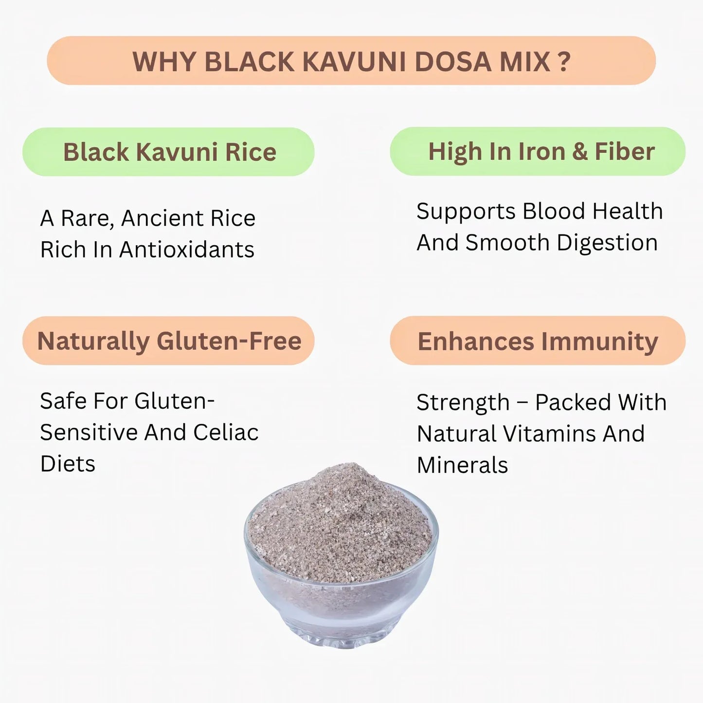 Araikkal Black Kavuni Dosa Mix / Karuppu Kavuni Dosa Mix - 500 g - Orgoshops