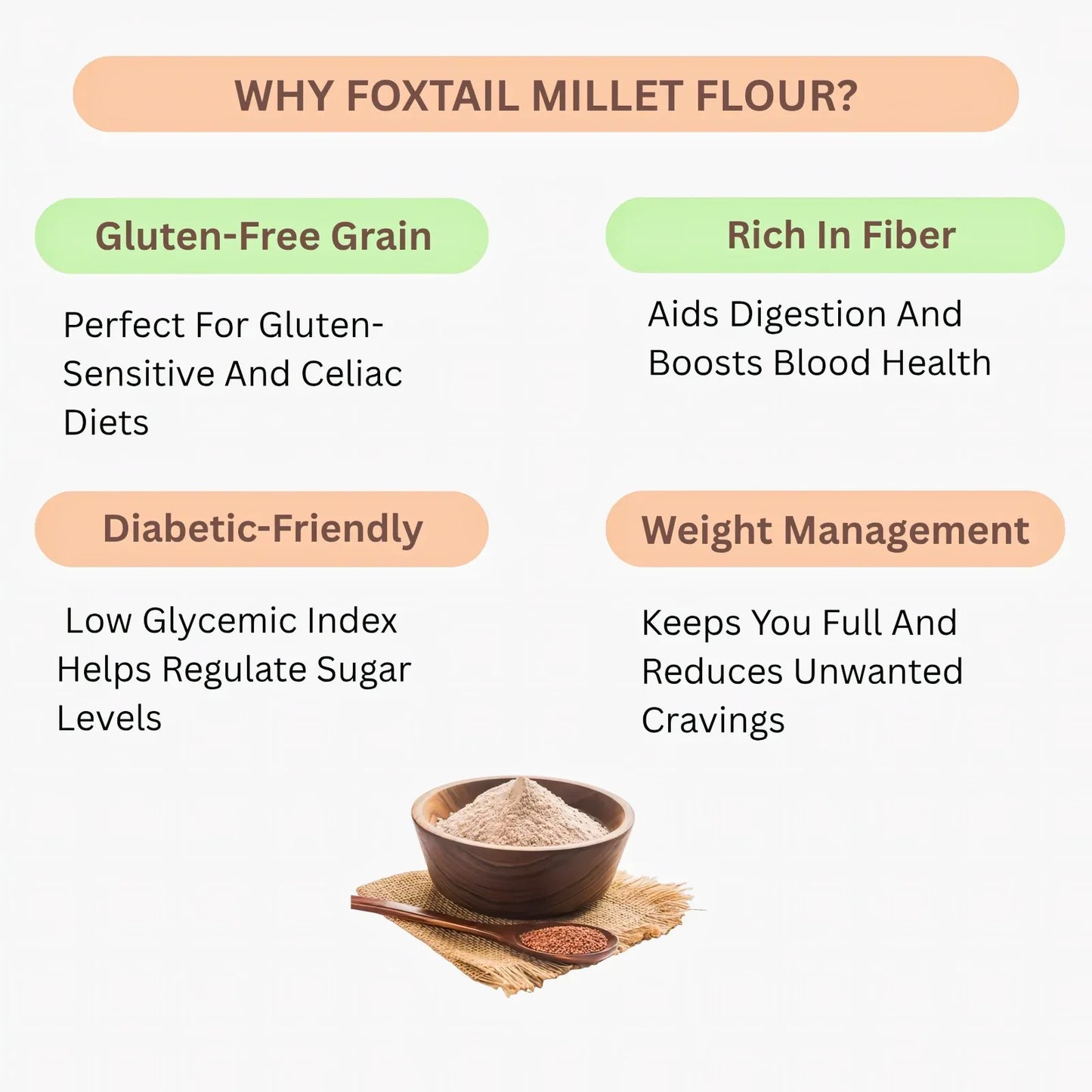 Araikkal Foxtail Millet Flour / Thinai Maavu - 500 g ( Pack of 2 ) - Orgoshops