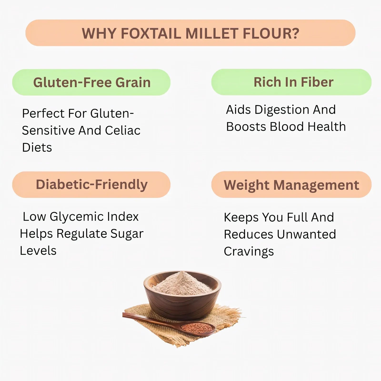 Araikkal Foxtail Millet Flour / Thinai Maavu - 500 g ( Pack of 2 ) - Orgoshops