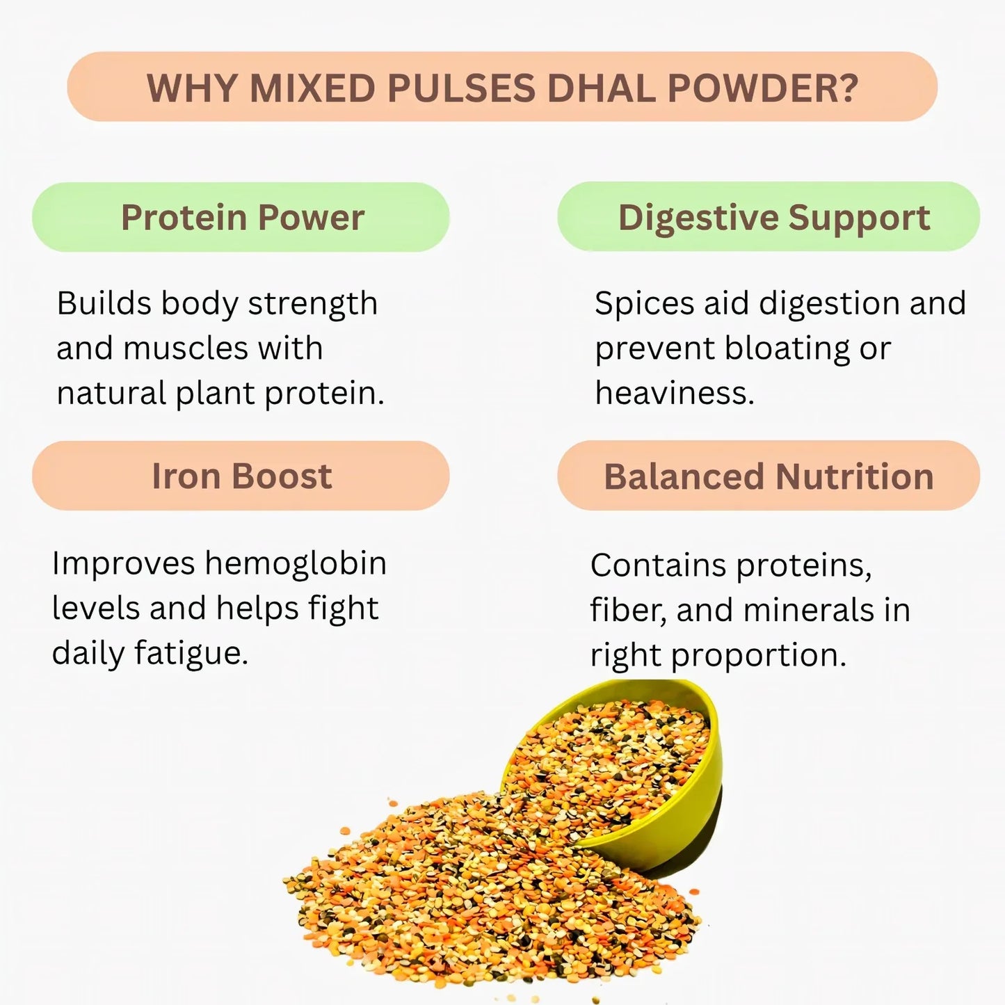 Araikkal Mixed Pulses Dhal Powder / Navathaniya Paruppu Podi - 100 g (Pack of 2) - Orgoshops