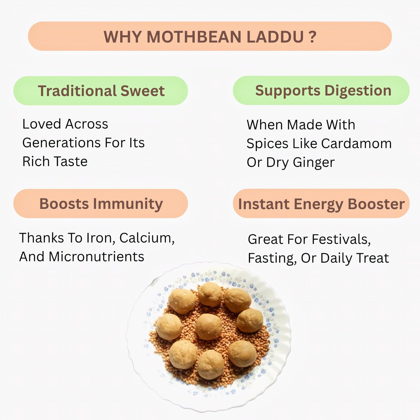 Araikkal Mothbean Laddu / Nari Payaru Urundai - 12 Pcs (300 g, Pack of 2)