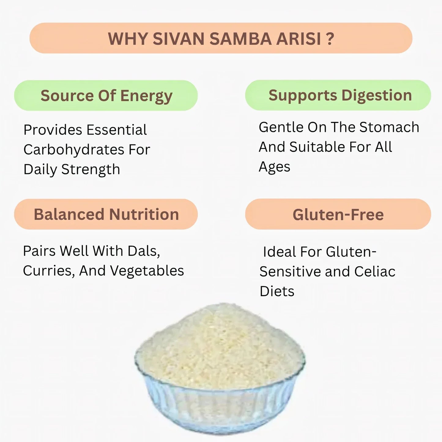 Araikkal Sivan Samba Arisi / Sivan Samba Rice - 500 g ( Pack of 2) - Orgoshops