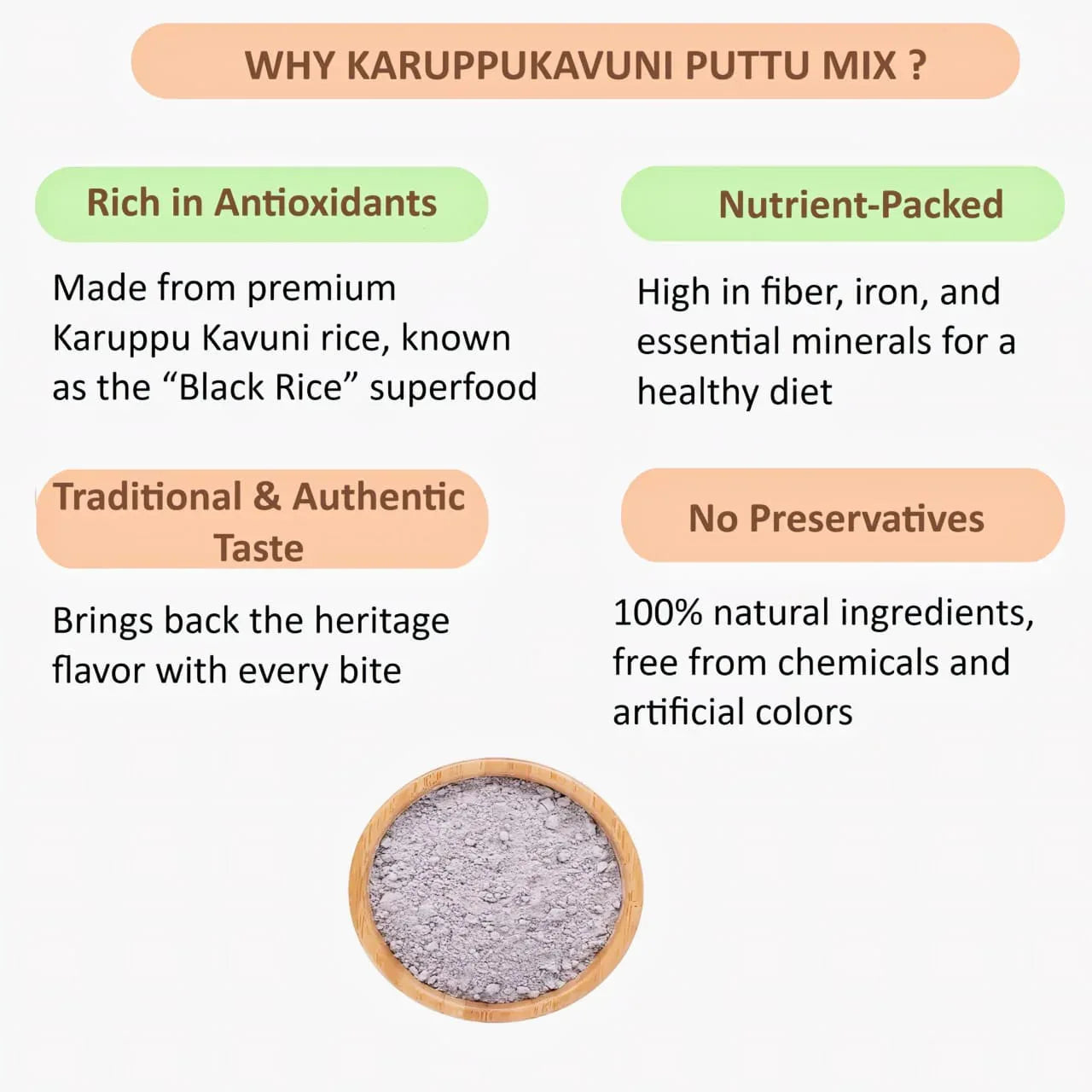 Shree Home Food Karuppu Kavuni Puttu - Orgoshops