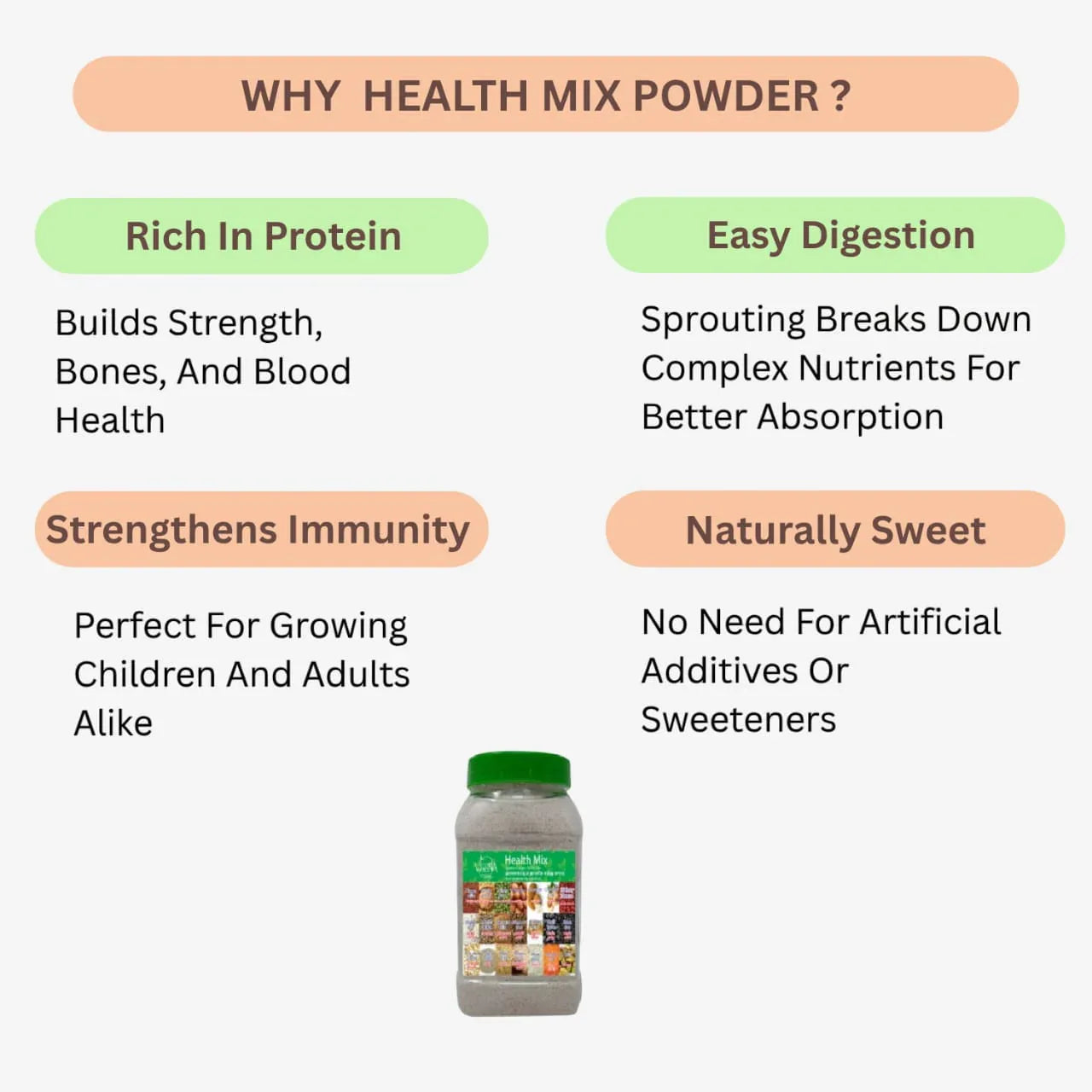 Veena 32 Ingredients Health Mix Powder - 400gm ( Pack of 2 ) - Orgoshops