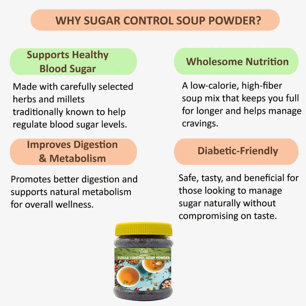 Veena Sugar Control Soup Powder - 150g - Orgoshops