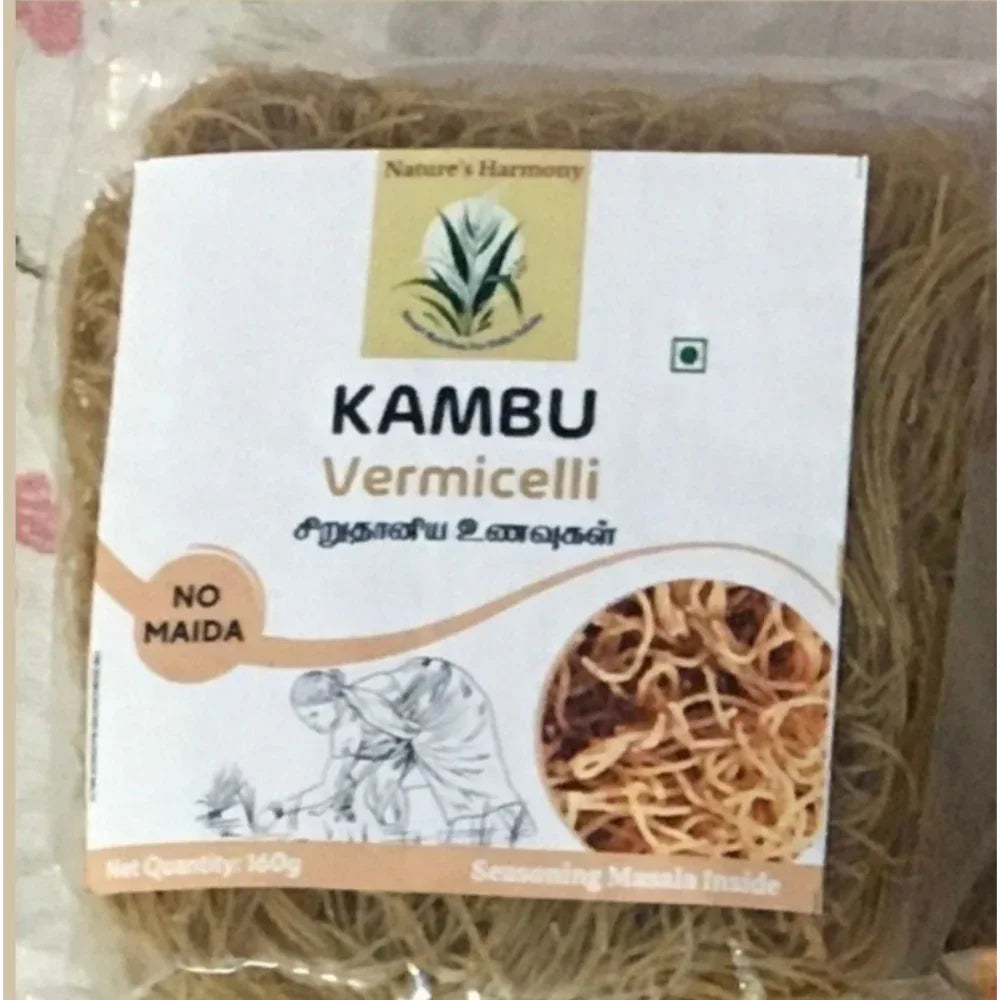 Nature's Harmony : Kambu Semiya / Kambu Vermicelli - 160 Gram - Orgoshops