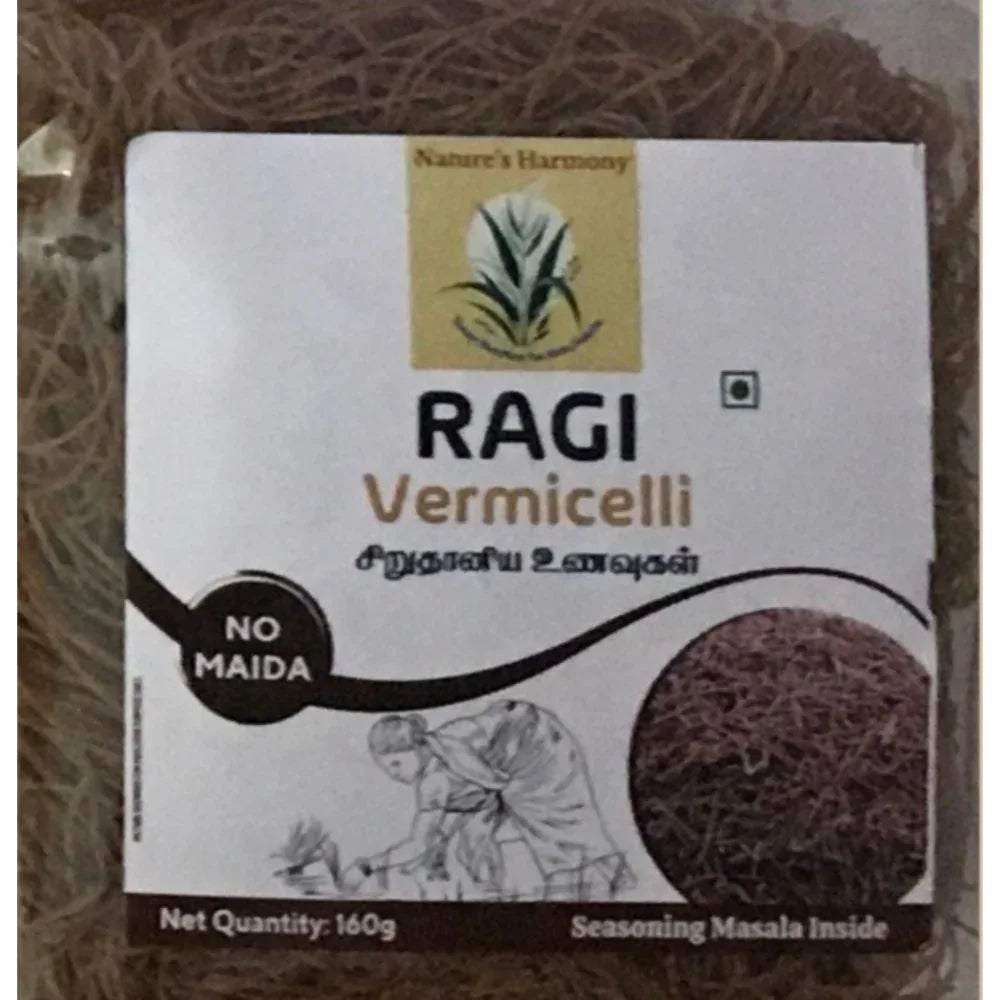 Nature's Harmony : Finger Millet Vermicelli / Ragi Vermicelli - 160 Gram - Orgoshops