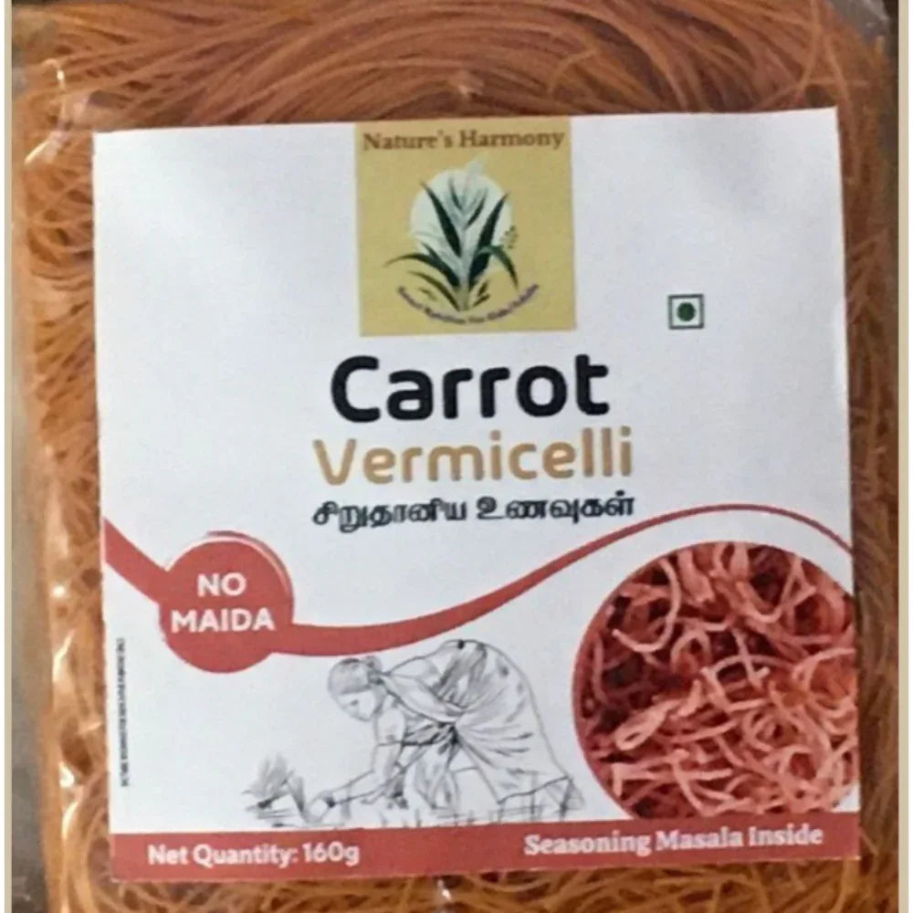 Nature's Harmony : Carrot Vermicelli / Carrot Semiya - 160 Gram - Orgoshops