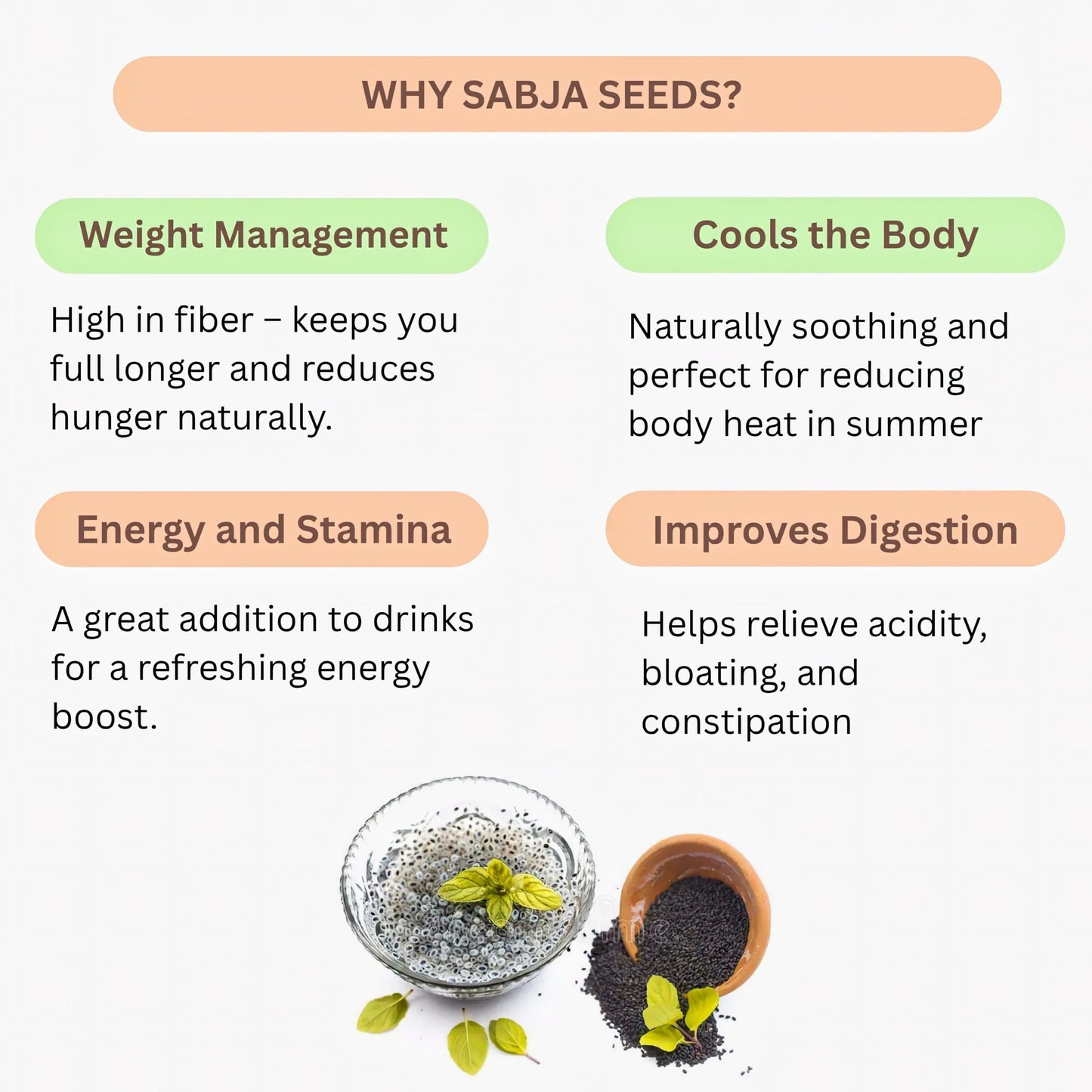 Nisarg Organic Farm Sabja Seeds - Orgoshops