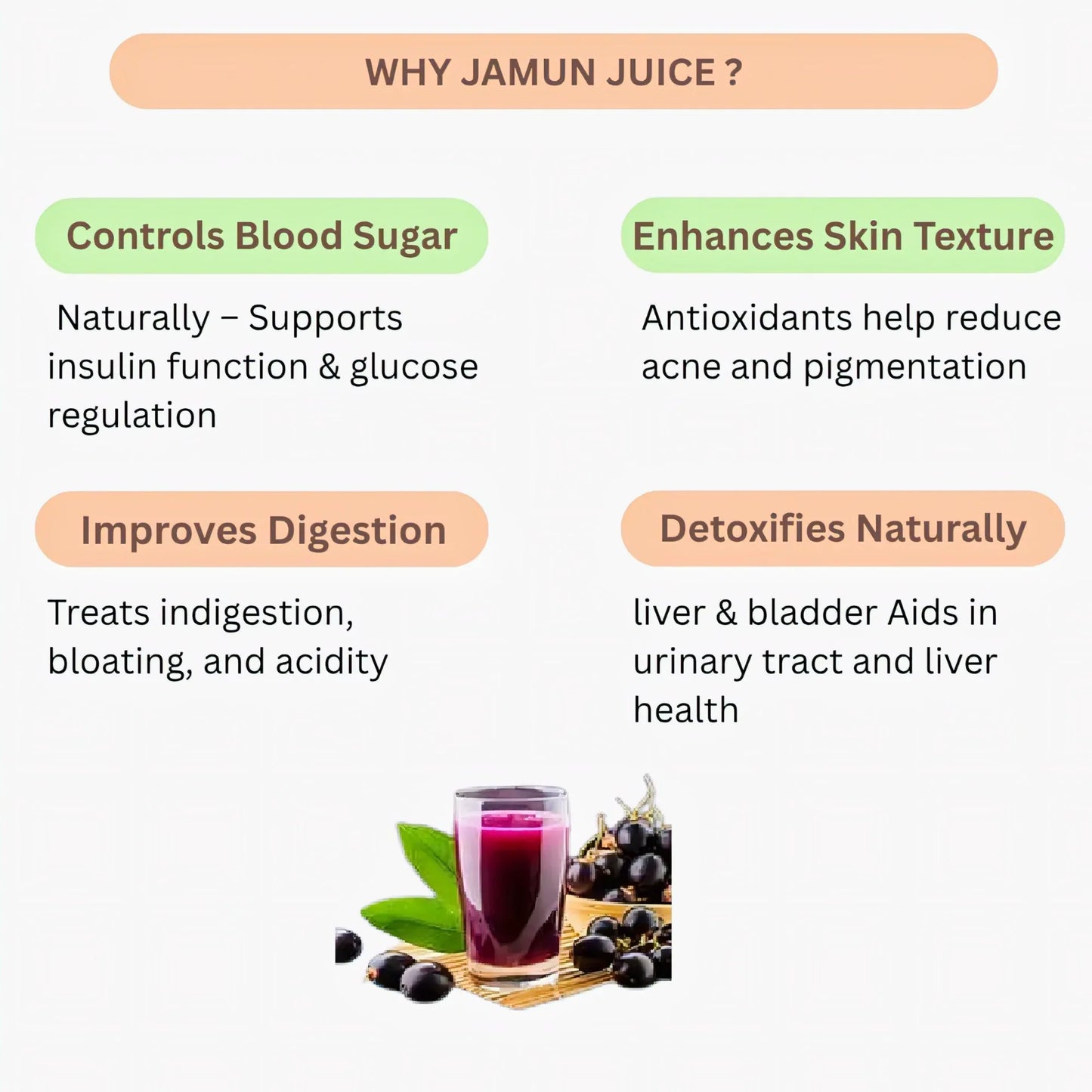 GJ Global Herbs Jamun Extract Juice - 500 ml - Orgoshops