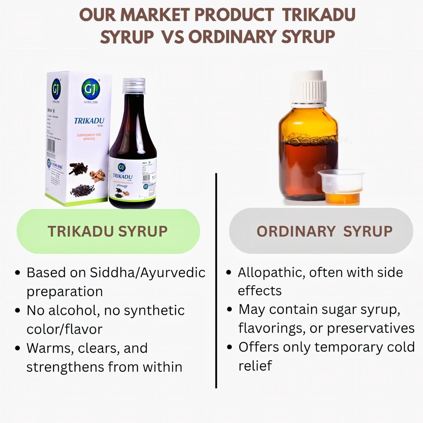 GJ Global Herbs Trikadu Extract Syrup - 200 ml (Pack of 2) - Orgoshops