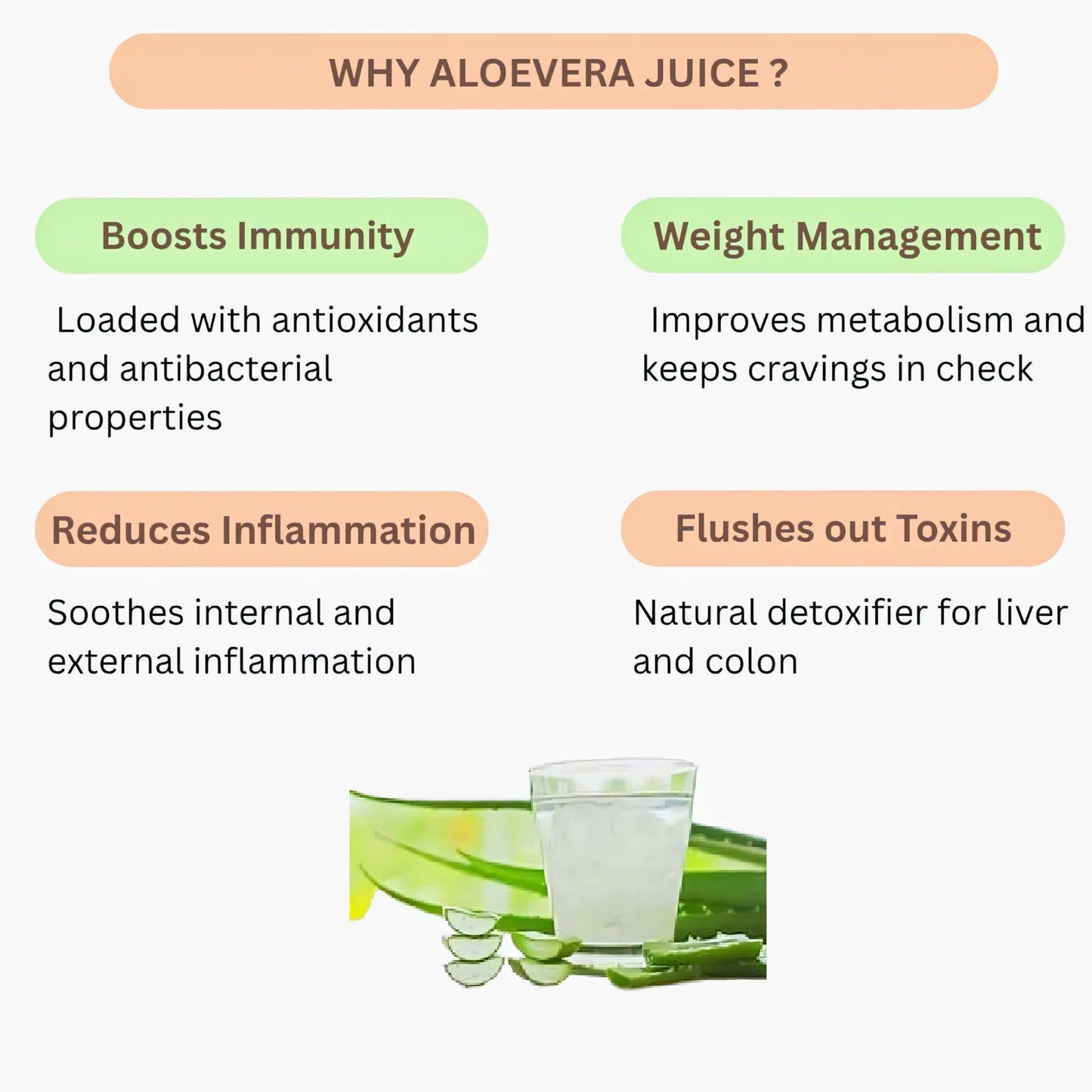 GJ Global Herbs Aloe Vera Juice - 500 ml - Orgoshops