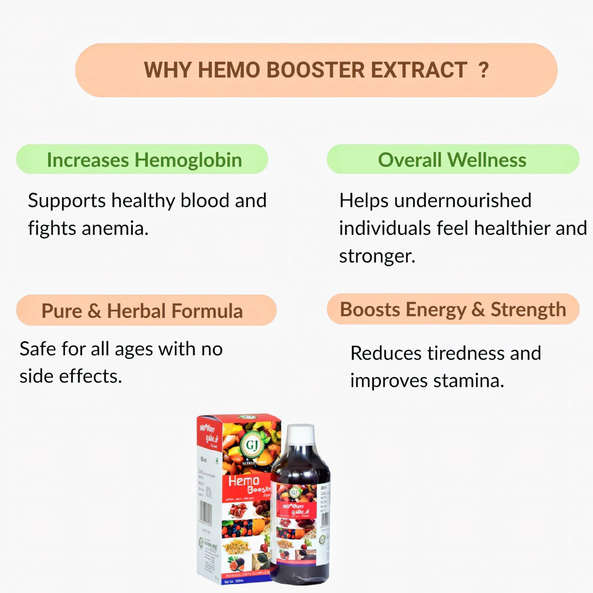 GJ Hemo Booster Extract - 500 ml - Orgoshops