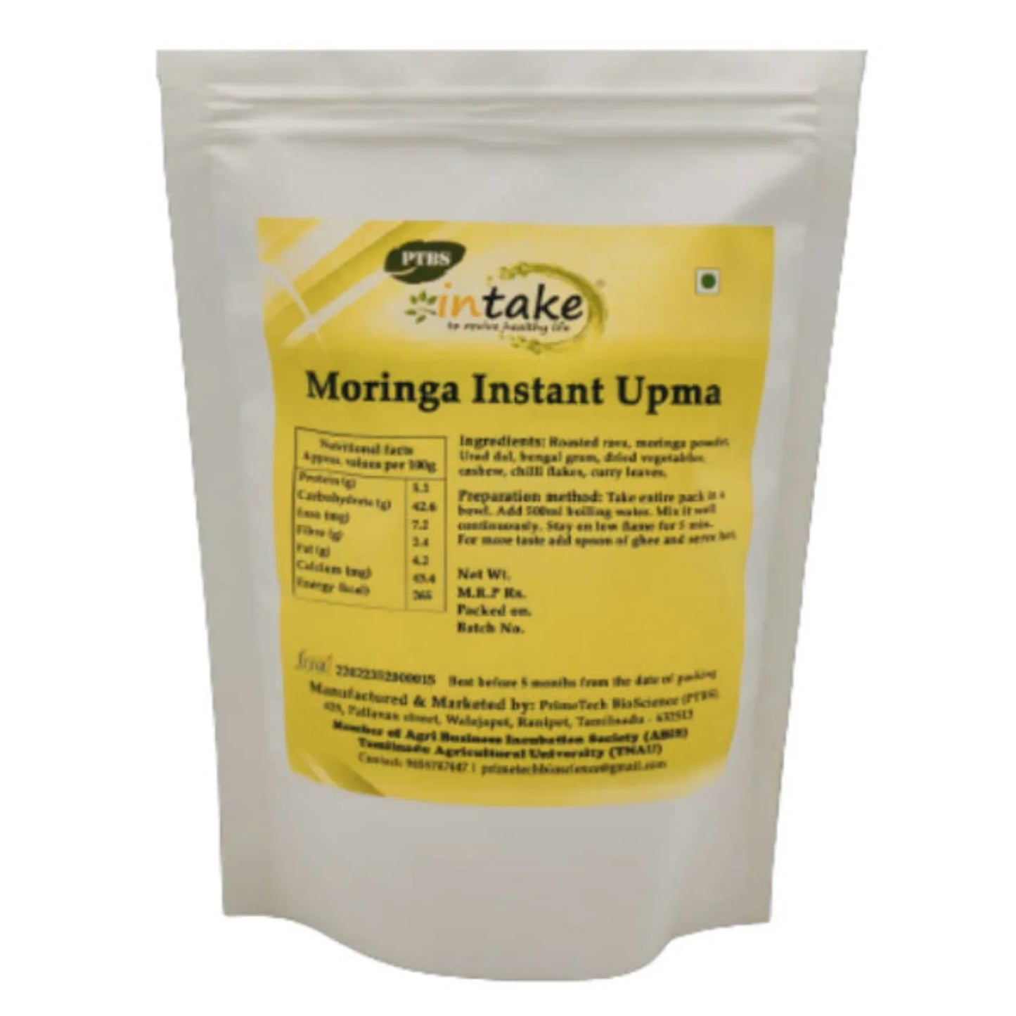 Intake Moringa Instant Upma / Nutritious Healthy Breakfast - 500 g - Orgoshops