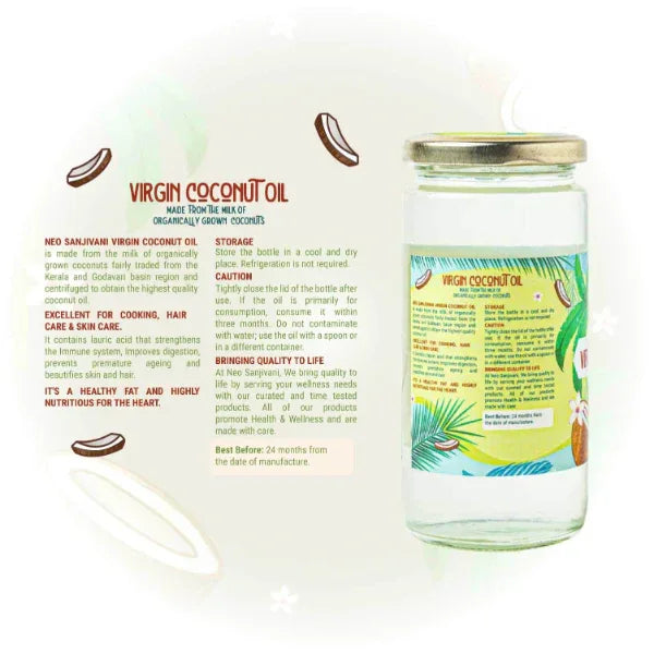 Neo Sanjivani Virgin Coconut Oil For Hair, Skin & Face - 400ml - Orgoshops