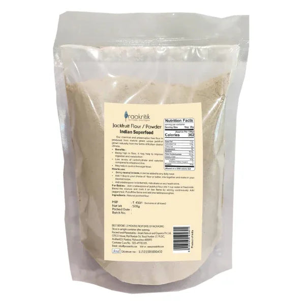 Praakritik Organic Jackfruit Flour-500g - Orgoshops