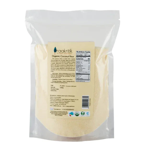 Ingredients of organic coconut flour